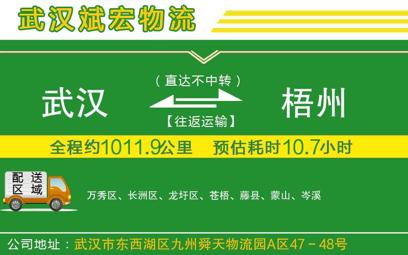 武漢到梧州物流公司
