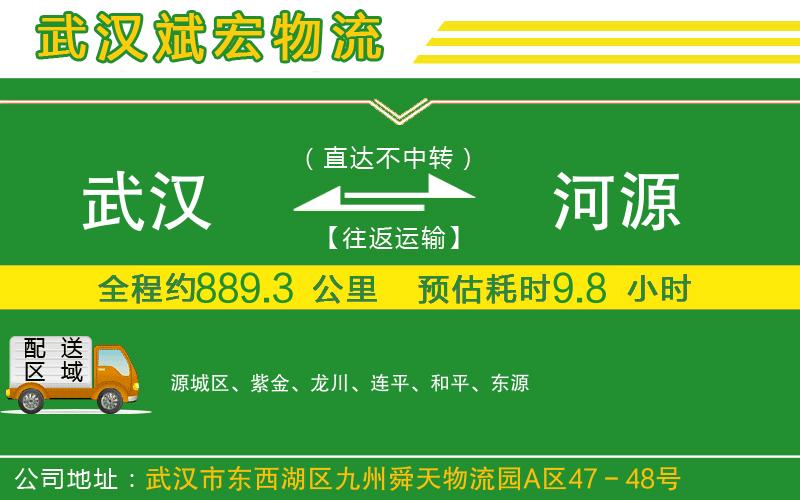 武漢到河源貨運公司