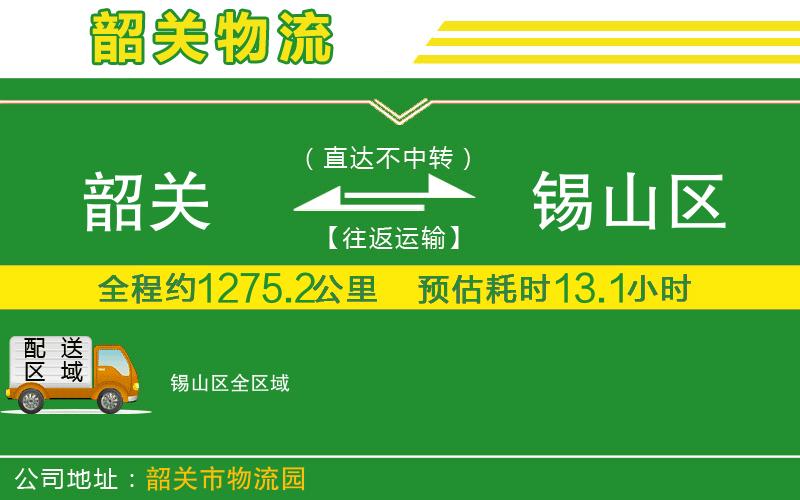 韶關(guān)到錫山區物流公司