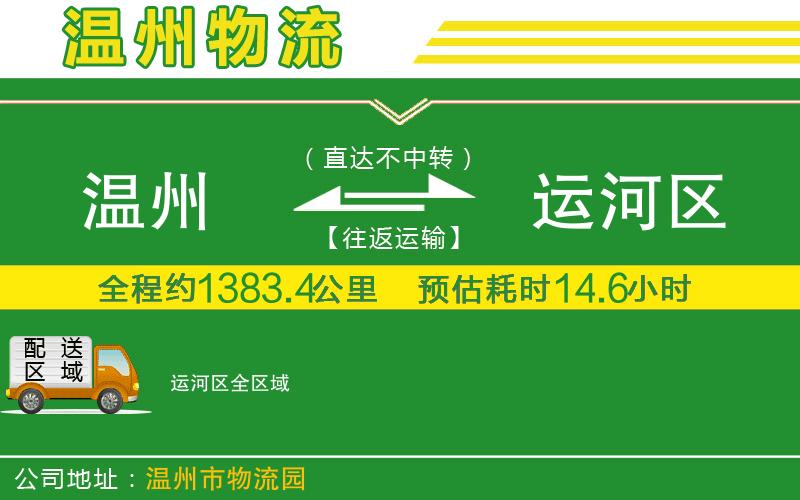 溫州到運河區物流公司