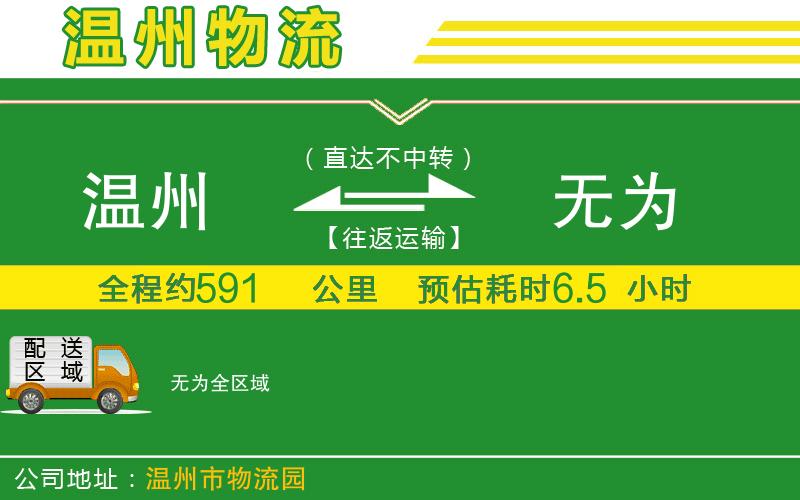 溫州到無(wú)為物流公司