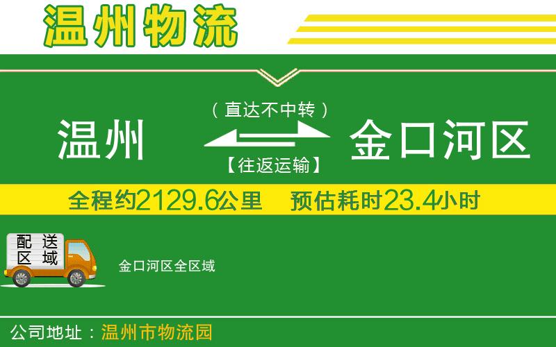 溫州到金口河區物流公司